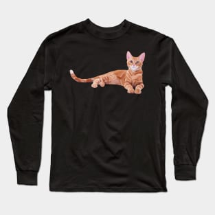 Cute Ginger Kitten Long Sleeve T-Shirt